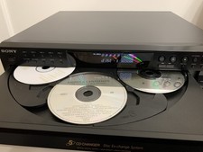 Sony CDP-CE375 CD Player Changer 5 Disc Black With New Belts Fitted
