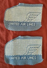 Vintage First Class United Airlines Embroidered Child Slippers One Of A Kind
