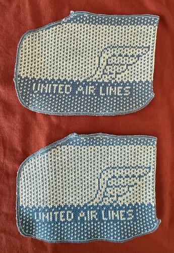 Vintage First Class United Air Lines bestickter Kinder Bootie? Unikat - Bild 1 von 12