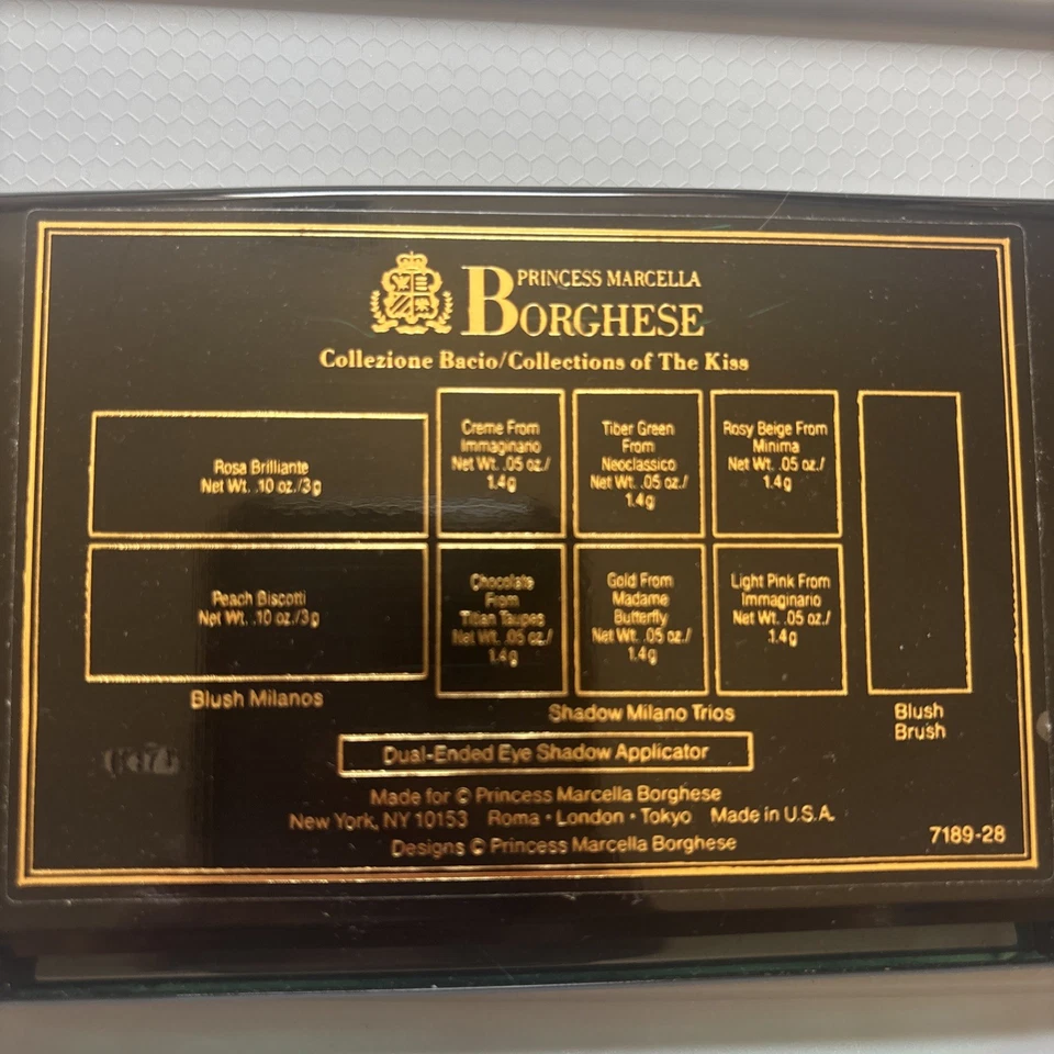 Princess Marcella Borghese Makeup Palette 2 Blush Colors 6 Shadows New - Image 3 of 4