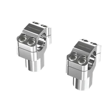 Chrome Handlebar Risers for Harley 1.25" Clamping FLFB FXBB FLSB FXDRS FXFX/S