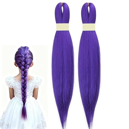 Rumi 2er Set Zopf Kunsthaar – Lila Einflecht Haare Purple Violet Roomi - Bild 2 von 5