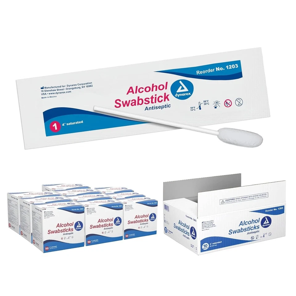 Cotonetes descartáveis de álcool isopropílico 70% - ideais para uso médico e pessoal - Imagem 3 de 4