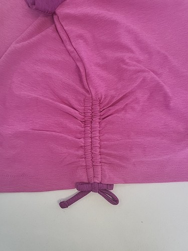 Girls Pink Moisture Wicking Short Sleeve T-shirt with Side Tie Detail- XS,M or L - Picture 4 of 7