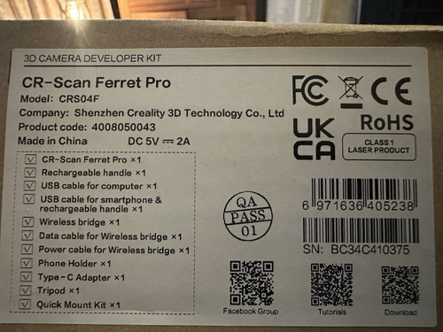 Official Creality CR-Scan Ferret Pro 3D Scanner for 3D Printing for iOS Mac Win - Photo 5/5