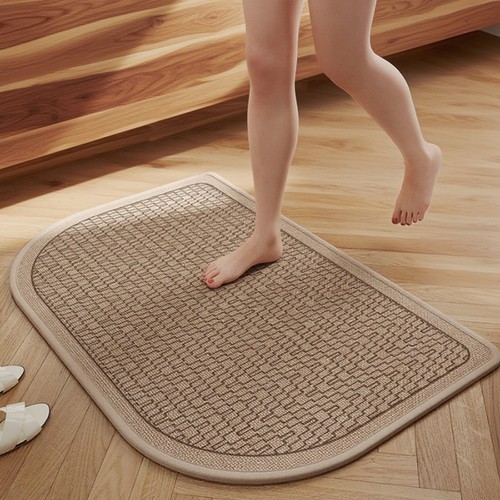 Non Slip Bath Mat 16 by 24 Ultra Thin Quick Dry Absorbent Easy Maintenance - Photo 7/18