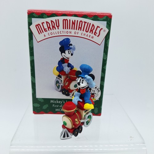 Hallmark Merry Miniatures Mickey Express Train Set Minnie Donald Pluto Goofy - Picture 2 of 7