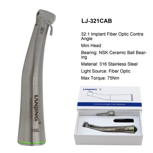 Dental 20:1 Implant Handpiece Surgical Contra Angle 1:1 External Irrigation NSK - Picture 84 of 95