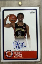 2023 Topps Chrome McDonald's All American - Paper Autographs Bronny James #PA-BJ