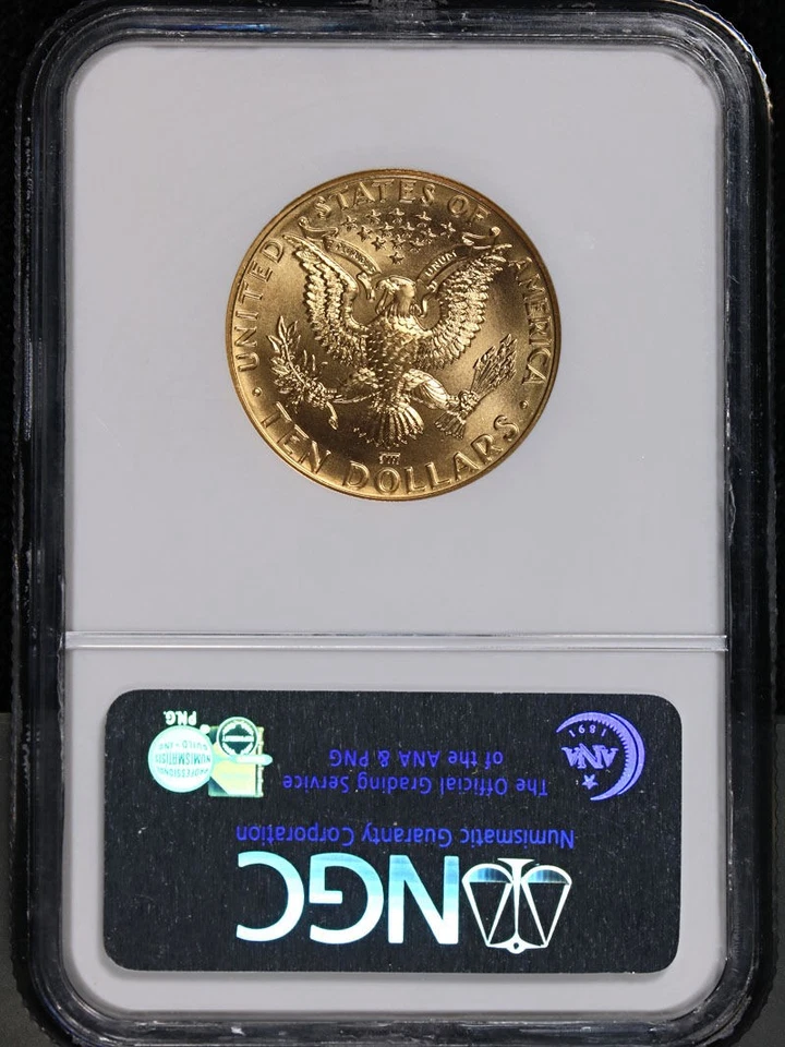 1984-W Olympics Commemorative Gold $10 NGC MS70 - STOCK - Image 4 of 4