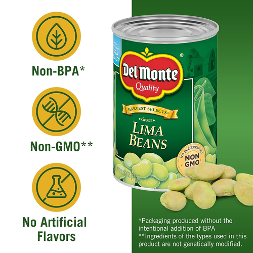 DEL MONTE ERNTE SELECTS FRISCH GESCHNITTEN grüne Limabohnen, Gemüsekonserven, 12er Pack - Bild 6 von 12