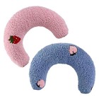  2pcs Pillows For Cats Puppy Bed - Soft Pet Calming Toy Half Donut U Shaped Pet