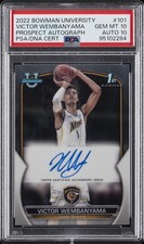 2022 BOWMAN CHROME UNIVERSITY PRSPCT AUTO #101 VICTOR WEMBANYAMA PSA 10 AUTO 10