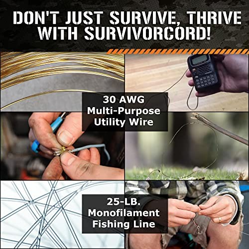620 LB SurvivorCord - The Original Patented Type III Military 550 Parachute Cord - Picture 5 of 8