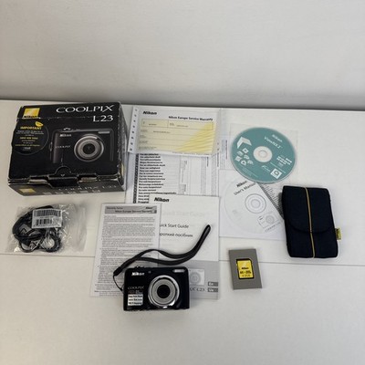 Nikon Coolpix L23 10.1mp Digital Camera Uses AA Battery Black original boxed !!!