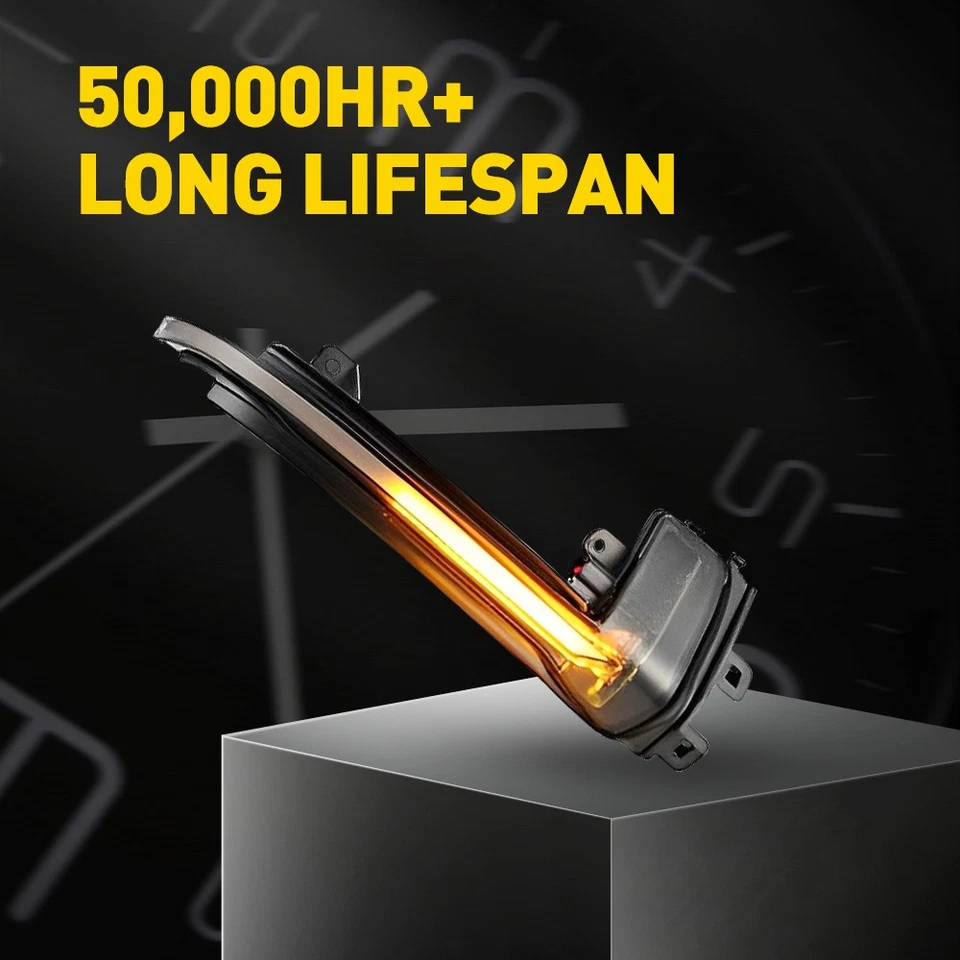 Solo para Audi RS3 2012 espejo retrovisor lateral luz de señal de giro conductor pasajero lente de humo Foto 3 de 4