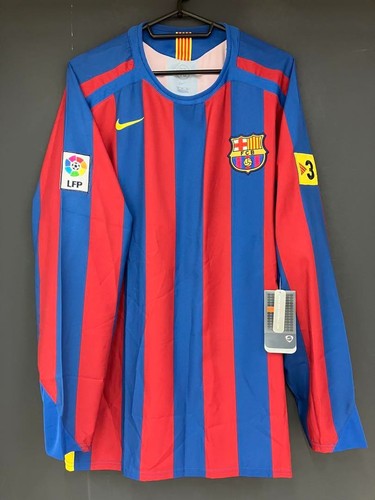 BNWT MESSI #30 BARCELONA HOME LONG SLEEVE JERSEY 2005 2006 Original Size XL - Picture 2 of 13