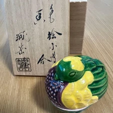 Polychrome Duck Incense Container by Hashimoto Jogaku