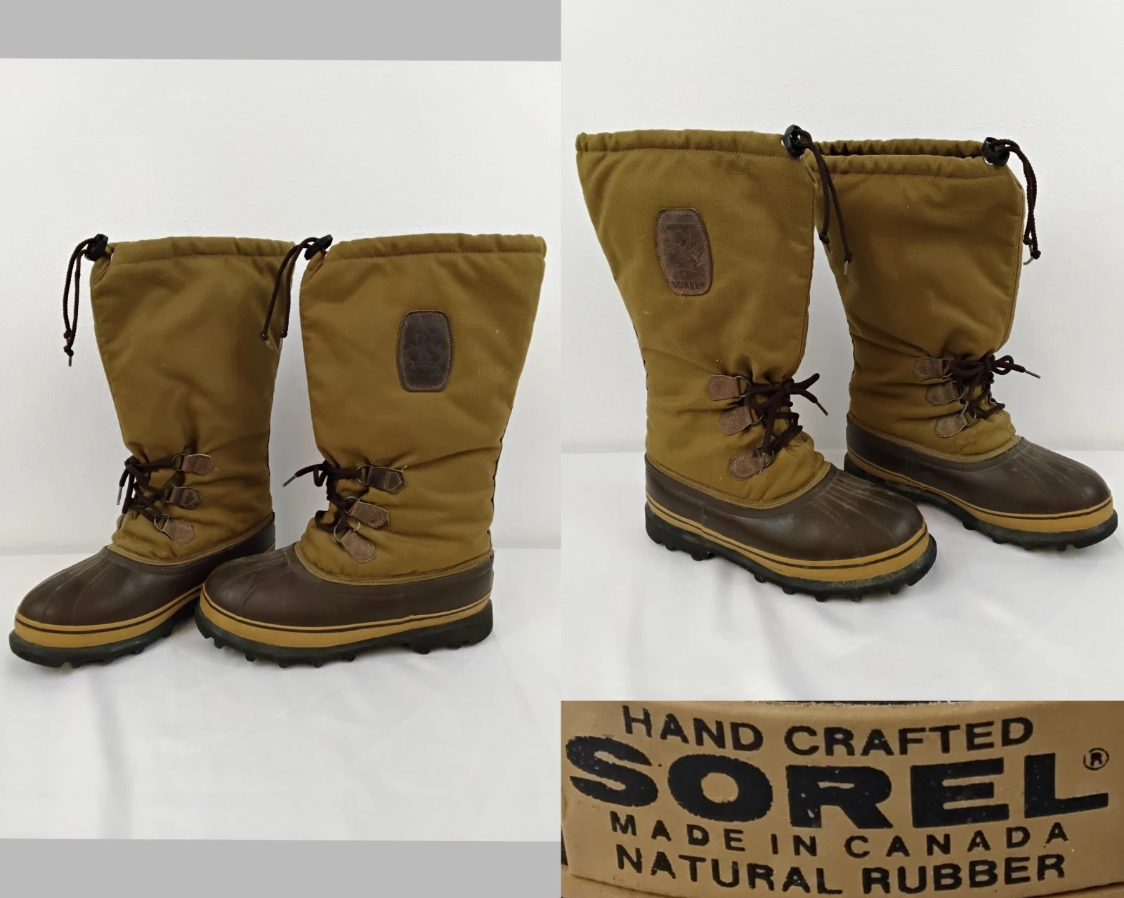 Sorel Glacier Kaufman Boots Men's 9 Green/Brown Removable Liner #Z5118