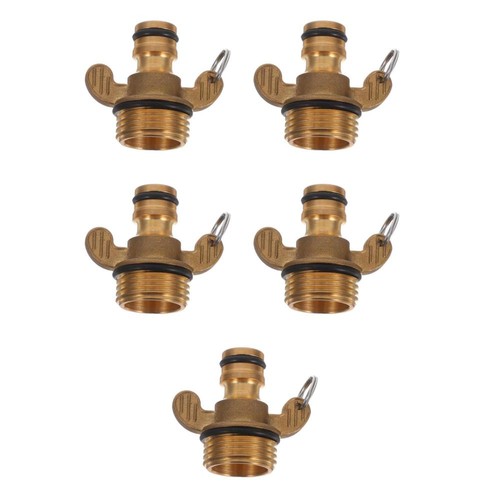 Brass Double Ears Quick Connector 3/4 Inch Thread Garden Hose Fitting - Picture 20 of 20