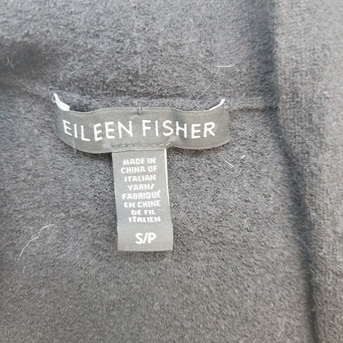 Eileen Fisher Cardigan Womens Small Black Sweater Knit 100% Merino Wool - Picture 4 of 8