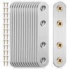  14 Stück gerade Klammern, flache Klammer, Ausbesserungsplatte, Edelstahl,