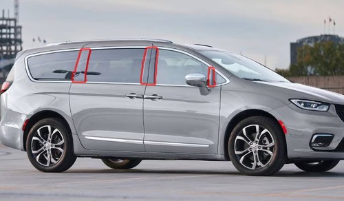 For Chrysler Pacifica 2025 Accessories Window Pillar Steel Cover B-pillar Decals - Picture 3 of 9
