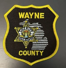 Wayne County, MI Sheriff & Airport Police uniform worn patch collection.
