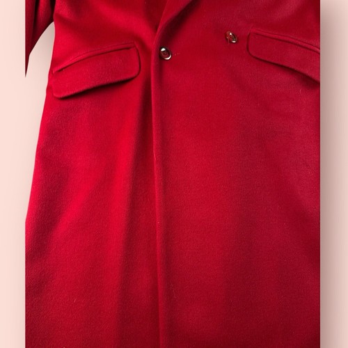 Vintage langer Damenmantel Wolle Übergröße 16 rot Union Made USA zweireihig Luxus - Bild 3 von 9