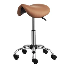 Professional Hydraulic Saddle Stool Rolling Ergonomic Chair for Hairdressers New