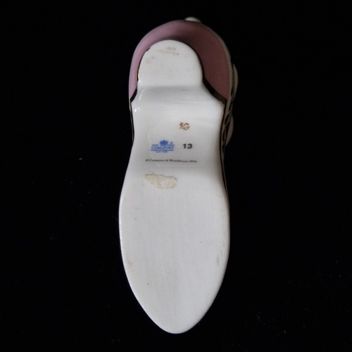 Charmanter Miniatur Coalport Schuh von Compton & Woodhouse "Rosen" - Bild 4 von 5