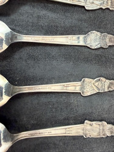 Carlton Silverplate Dionne Quintuplets Set of 5 Figural Spoons - Picture 4 of 14