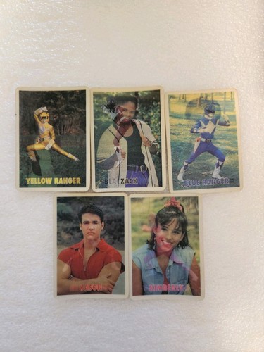 Saban Mighty Morphin Power Rangers Lot Of 5 Lenticular Trading Cards