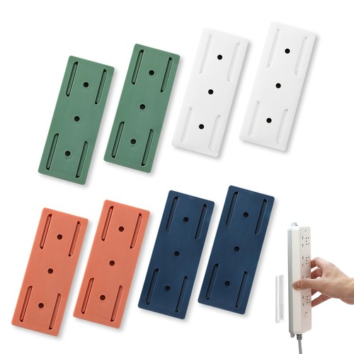 8PCS Fissatore Presa Scrivania Autoadesivo Montaggio a Parete, Adesivo Senza Punzoni Calza... - Foto 1 di 7