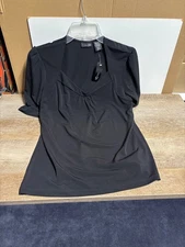 Women's East 5th Blouse, Black, Short Sleeve, Size Medium, NWT