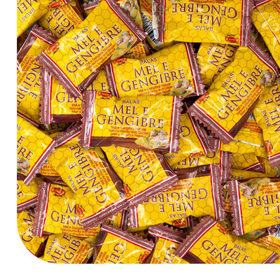 Honey Ginger Hard Candy - 2 Pound Bulk Pack (About 200 Count) - Individually 