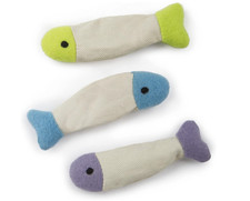 SmartyKat 3 Count Fish Flop Crinkle Catnip Cat Toys - Multi Color, 3 Count