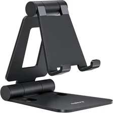 Dual Folding Phone Stand – Adjustable Desktop Holder for iPhone 16–8, Nintendo