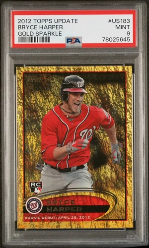 2012 Topps Update #US183 Bryce Harper RC Debut Nationals Gold Sparkle PSA 9 MINT