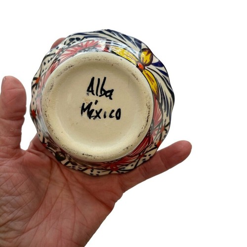 Alba Mexico Set of 2 Colorful Pottery Bowls - Picture 7 of 10