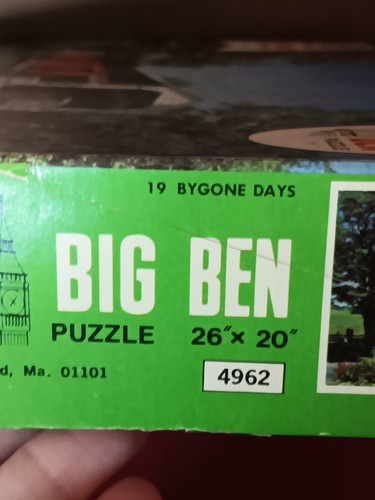 Milton Bradley Big Ben Puzzle 1000 Pieces Vtg 1975 M FACTORY SEALED Bygone Days - Picture 12 of 12