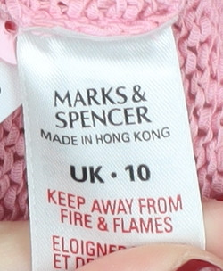Marks and Spencer Women's Pink Cardigan V-Neck Size 10 - Picture 4 of 12