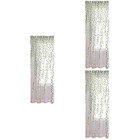 3pcs Window Sheer Modern Wicker Pattern Privacy Window Sheer Drape for Bedroom