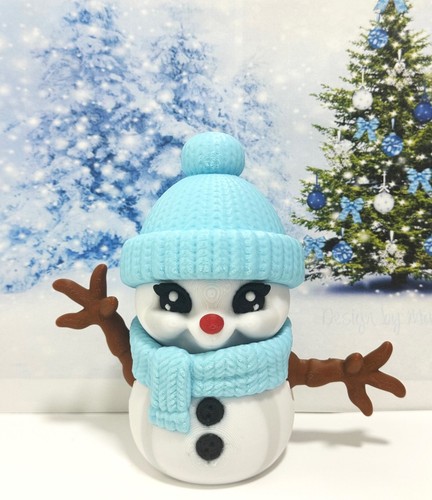 3D Printed Snowman, 4.5" Articulated Holiday Christmas Snowman Figurine - Picture 7 of 8