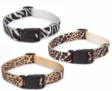 Animal Print Nylon Dog Collar East Side Collection Giraffe Zebra Cheetah Collars