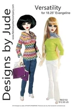 Versatility Pants & Tops Doll Clothes SewingPattern 18.25" Resin Evangeline