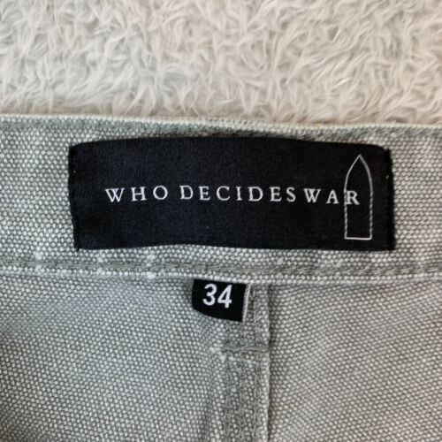 Who Decides War Grey Patched Arch Embroidered Denim Jeans Size 34 - Picture 8 of 24