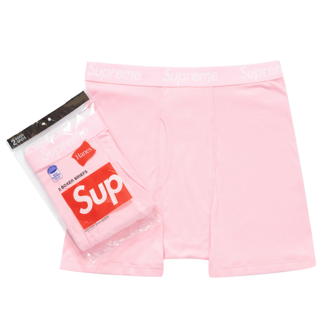 100% Authentic Supreme x Hanes Boxer Briefs Purple Yellow 100% Authentic Supreme x Hanes Boxer Briefs Purple Yellow