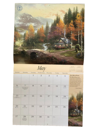 Calendario Thomas Kinkade Nature's Paradise 2012 certificado de autenticidad edición especial formato de pared grande - Imagen 6 de 12
