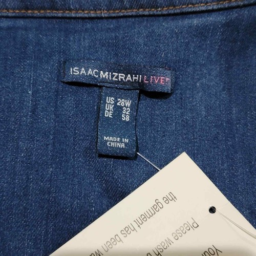 Isaac Mizrahi Live Button Up Denim Jacket 28W - Picture 5 of 6
